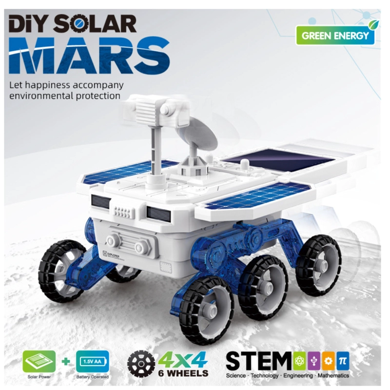 JUGUETE DE CONSTRUCCION CARRO SOLAR Y A BATERIA 4X4 6 RUEDAS - 2