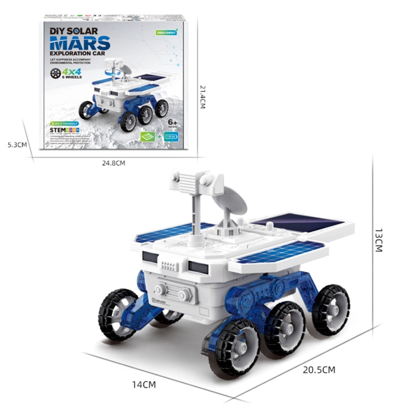 JUGUETE DE CONSTRUCCION CARRO SOLAR Y A BATERIA 4X4 6 RUEDAS - 6