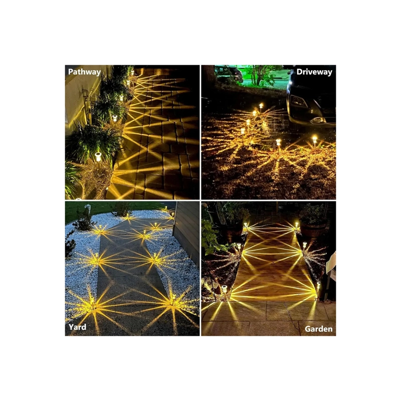 SET 24 FOCOS ESTACAS SOLARES LED EXTERIOR JARDIN TERRAZA 33CM - 2
