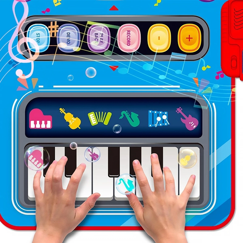 ALFOMBRA MUSICAL 2 EN 1 'JAZZ PLAY MAT' PIANO Y BATERIA - AZUL - 3