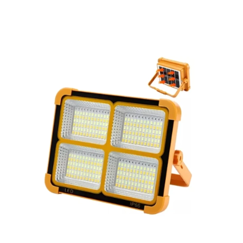 REFLECTOR SOLAR LED PORTATIL 1000W RECARGABLE MULTIUSO - NARANJA - 1
