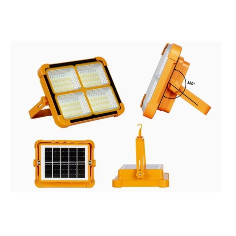 REFLECTOR SOLAR LED PORTATIL 1000W RECARGABLE MULTIUSO - NARANJA - 4