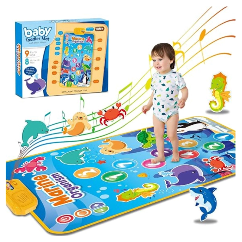 ALFOMBRA MUSICAL DEL MUNDO MARINO PARA BEBE S 100X60 - 1