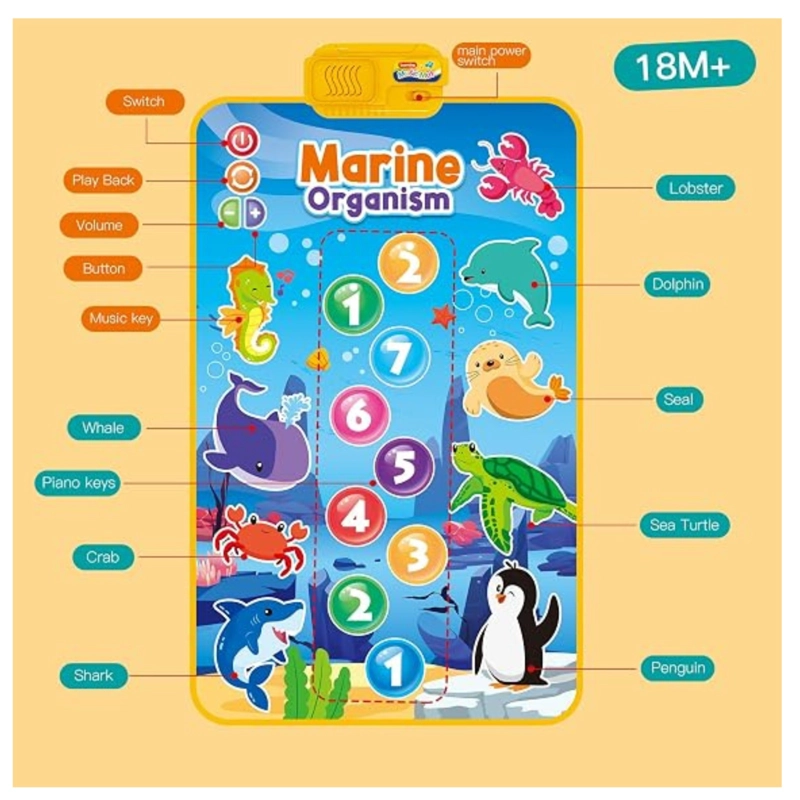 ALFOMBRA MUSICAL DEL MUNDO MARINO PARA BEBE S 100X60 - 4
