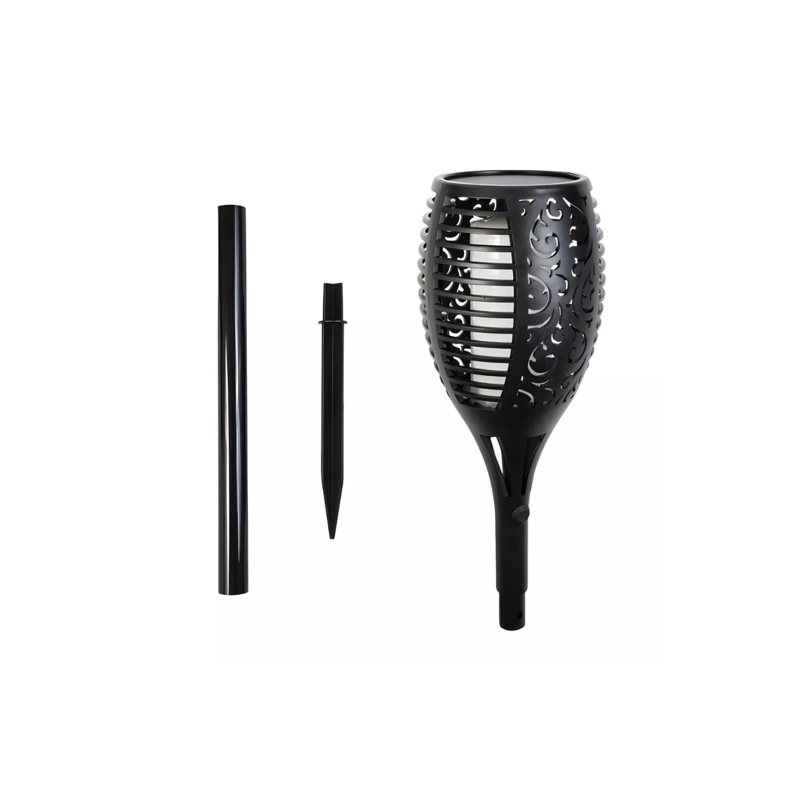 PACK 4 ANTORCHAS SOLARES LED ESTILO LLAMA VIVA PARA JARDIN EXTERIOR - 8