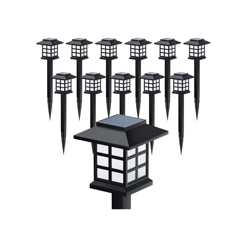PACK 4 LAMPARAS SOLARES DE JARDIN ESTACA LED EXTERIOR IMPERMEABLE - 1
