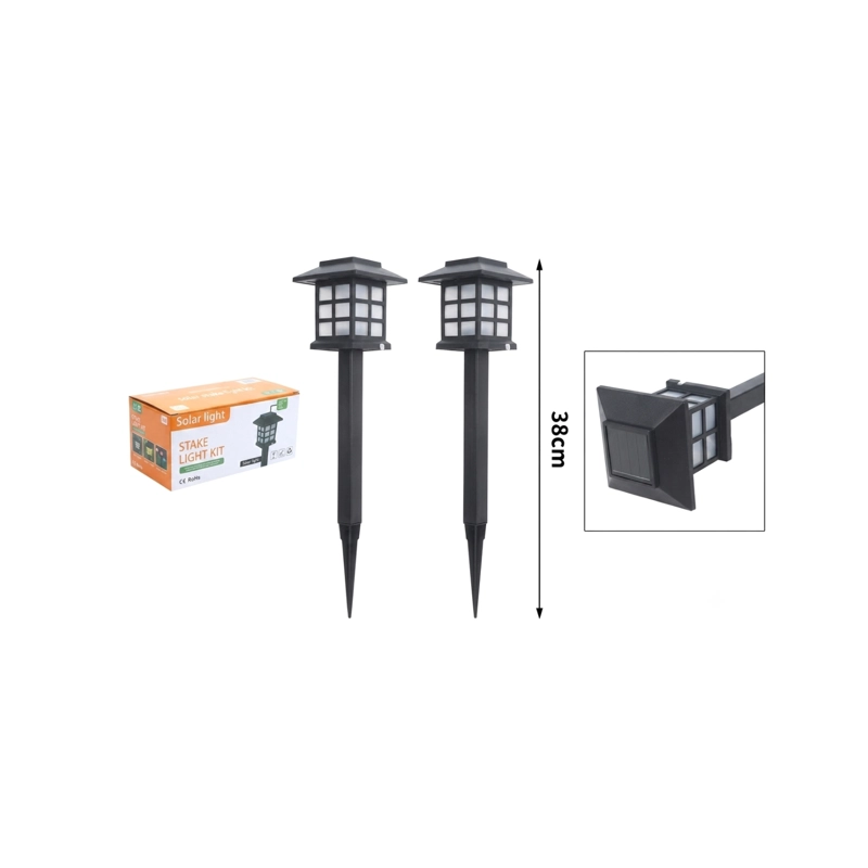 PACK 4 LAMPARAS SOLARES DE JARDIN ESTACA LED EXTERIOR IMPERMEABLE - 7