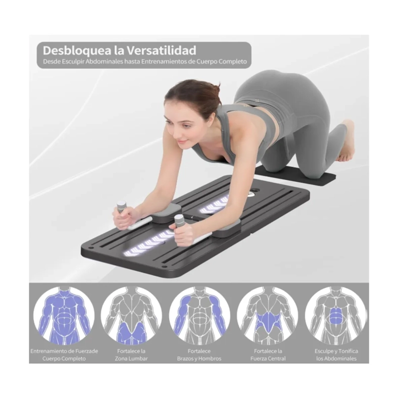 TABLA DE PILATES SET DE PILATES REFORMER MULTIUSOS COLOR NEGRO - 2