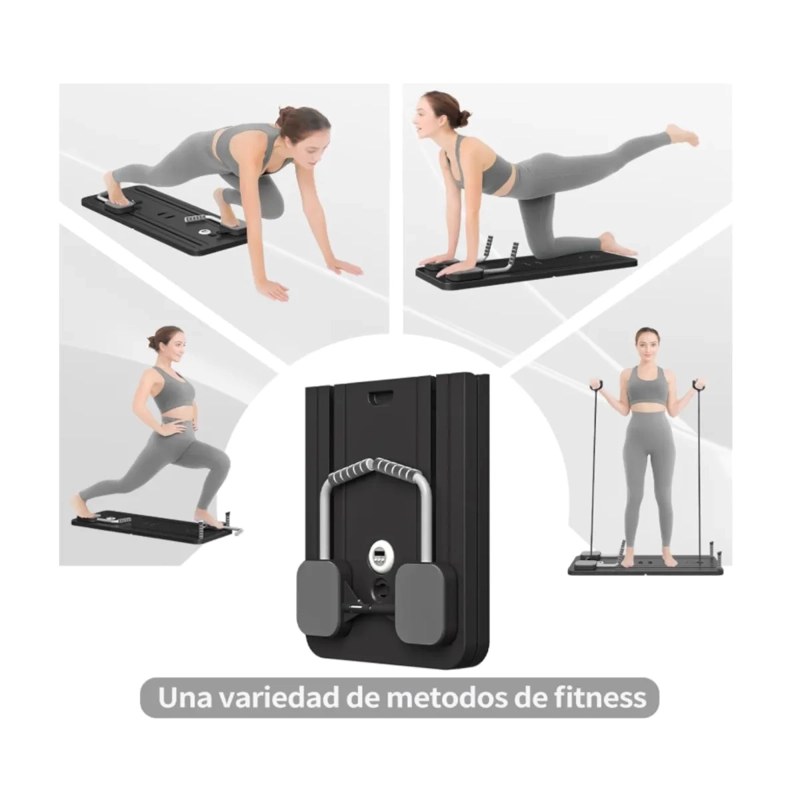 TABLA DE PILATES SET DE PILATES REFORMER MULTIUSOS COLOR NEGRO - 5