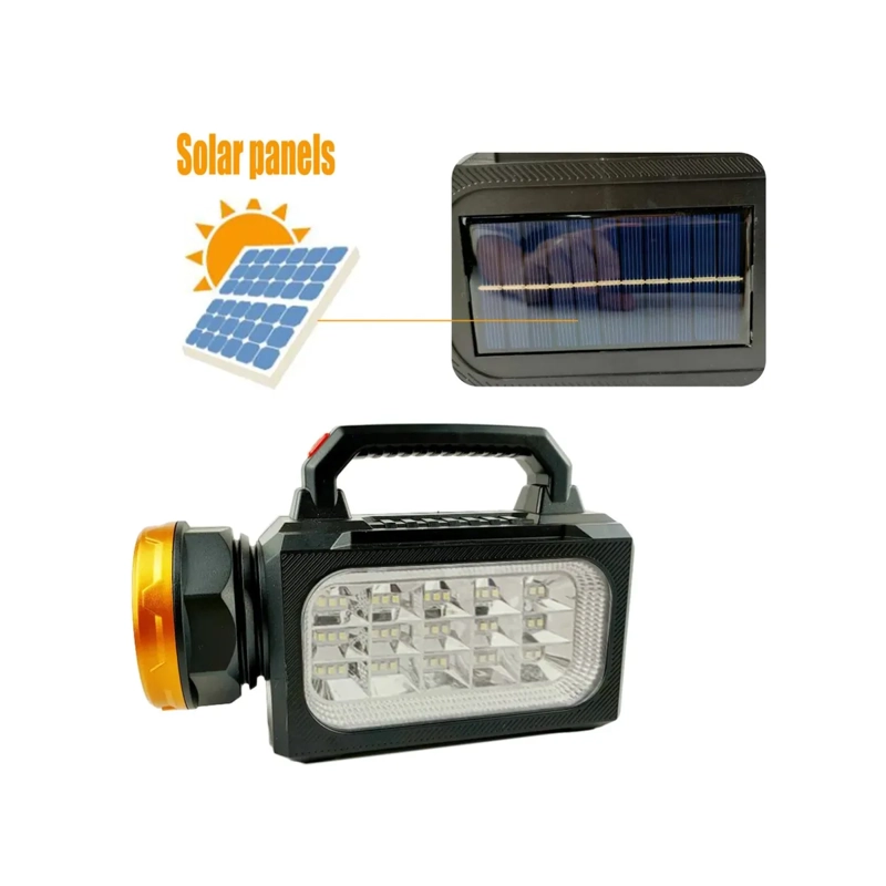 LINTERNA LED RECARGABLE SOLAR PORTATIL  - MULTIUSO CAMPING Y EMERGENCIA - 5
