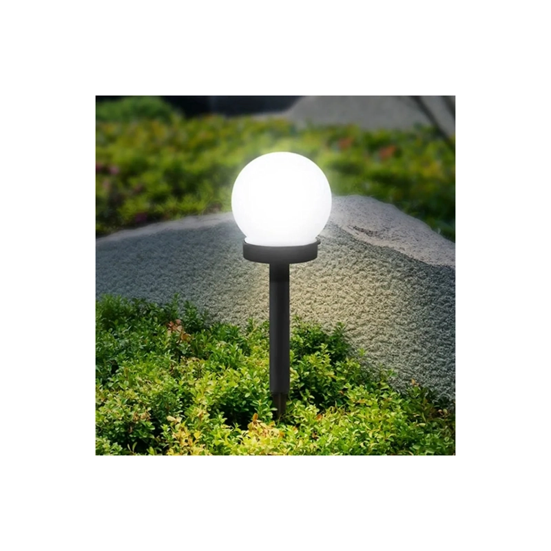 FOCO ESTACA SOLAR LED REDONDO PARA JARDIN 35CM - PACK DE 3 UNIDADES - 2