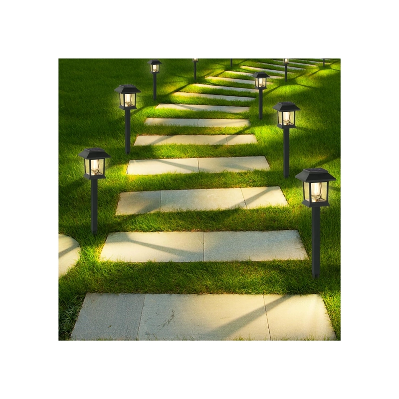 PACK 3 LAMPARAS SOLARES DE JARDIN ESTACA LUZ CALIDA - 4