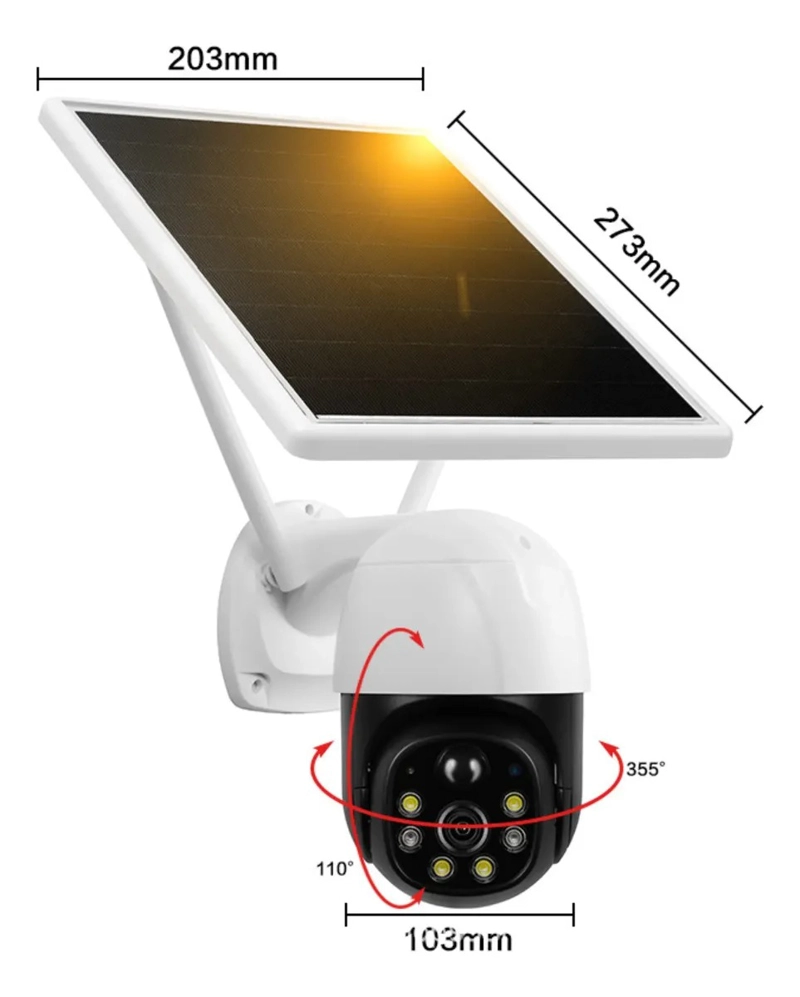 CAMARA DE SEGURIDAD SOLAR WIFI 4G ULTRA HD CON TRIPLE LENTE - 5