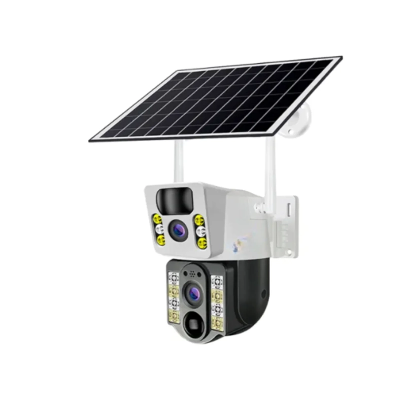 CAMARA PTZ SOLAR V380 DOBLE LENTE COMPATIBLE CON INTERCOMUNICADOR DE VOZ BIDIRECCIONAL CAMARA CCTV - 1
