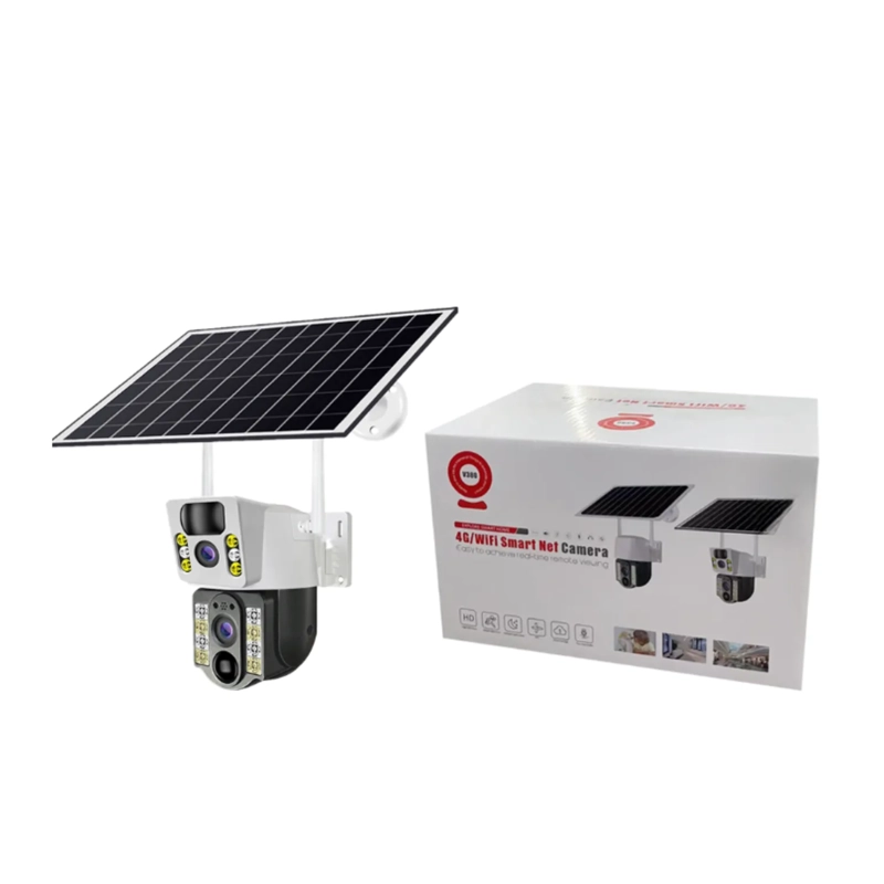 CAMARA PTZ SOLAR V380 DOBLE LENTE COMPATIBLE CON INTERCOMUNICADOR DE VOZ BIDIRECCIONAL CAMARA CCTV - 2