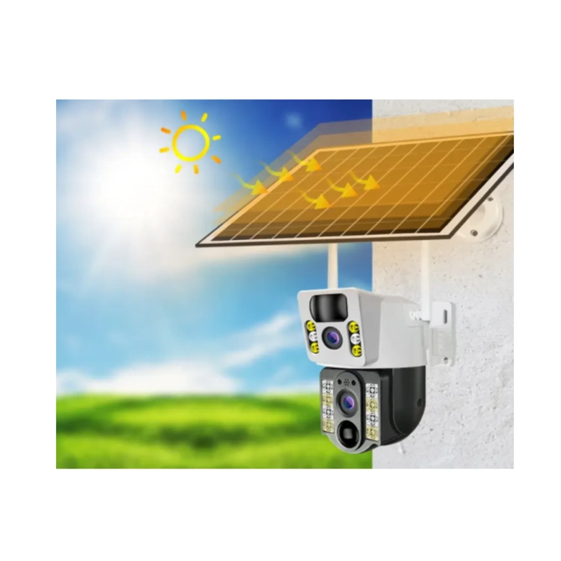 CAMARA PTZ SOLAR V380 DOBLE LENTE COMPATIBLE CON INTERCOMUNICADOR DE VOZ BIDIRECCIONAL CAMARA CCTV - 3