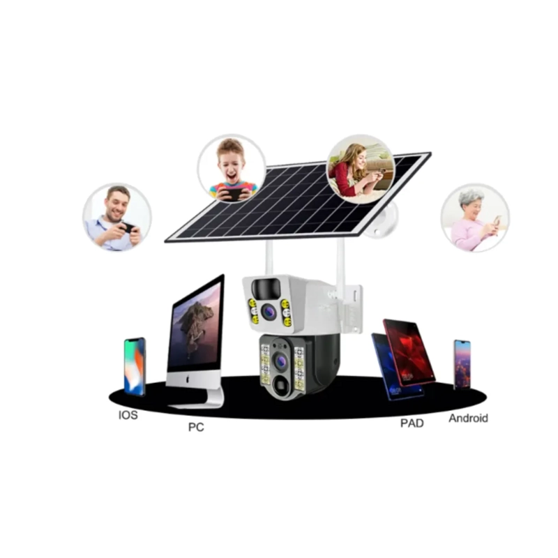 CAMARA PTZ SOLAR V380 DOBLE LENTE COMPATIBLE CON INTERCOMUNICADOR DE VOZ BIDIRECCIONAL CAMARA CCTV - 5