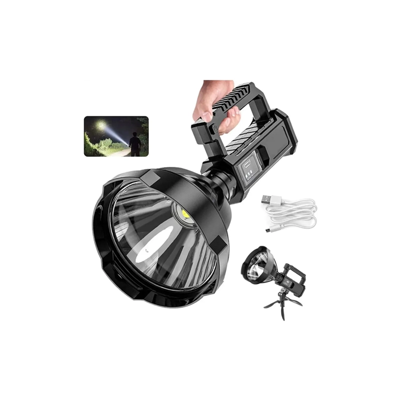 LINTERNA LED RECARGABLE ALTA POTENCIA P70 FOCO REFLECTOR MULTIFUNCION - 1