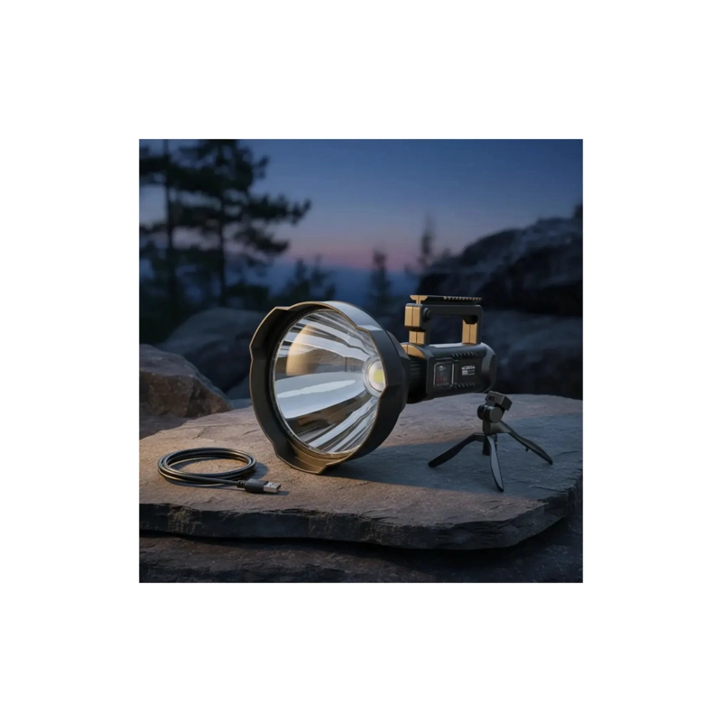 LINTERNA LED RECARGABLE ALTA POTENCIA P70 FOCO REFLECTOR MULTIFUNCION - 3
