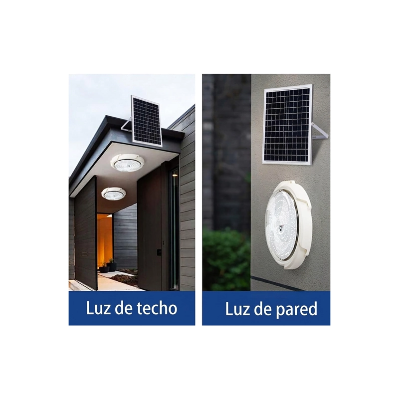 FOCO SOLAR LED EXTERIOR 1000W IP67 CON PANEL SOLAR Y CONTROL REMOTO - 2