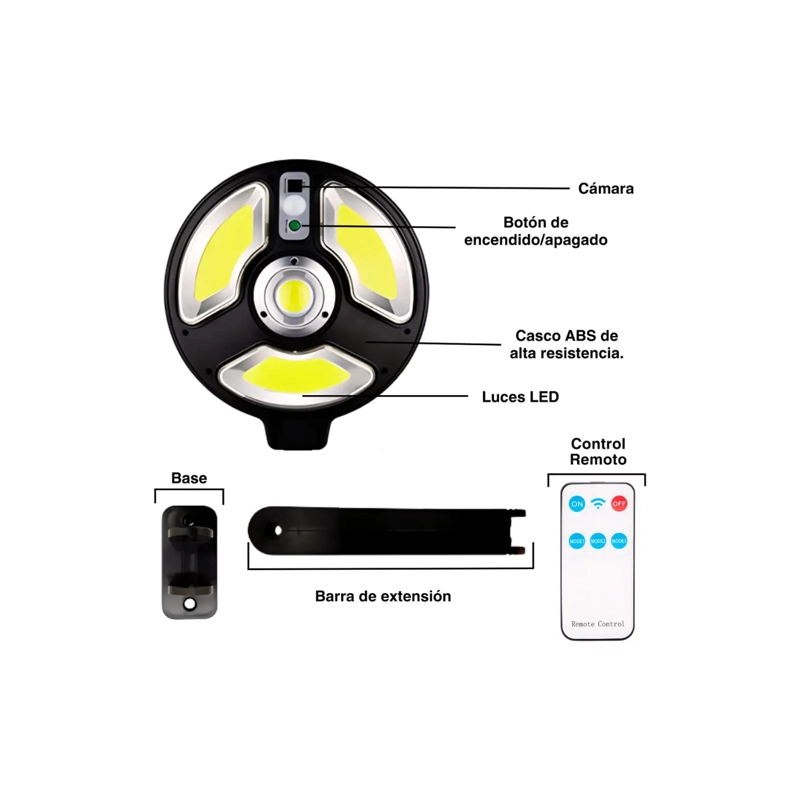FOCOS SOLARES FOCOS LED CON SENSOR DE MOVIMIENTO - 3