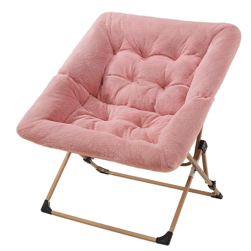 SILLA PLEGABLE PLATILLO ACOLCHADA LIVING DORMITORIO CUADRADA - ROSA - 1