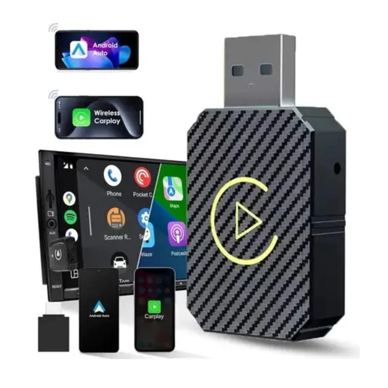 ADAPTADOR INALAMBRICO CARPLAY & ANDROID AUTO PARA AUTO - 1