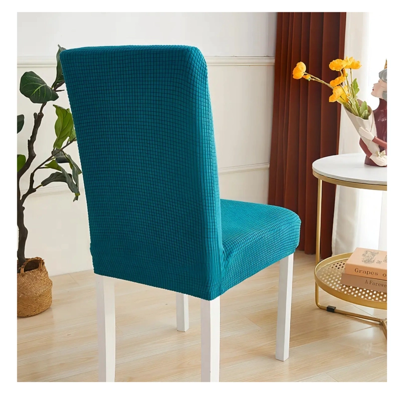 PACK X4 DE FUNDAS PARA SILLA ELASTICA AJUSTABLE TEXTURIZADA - AZUL - 3