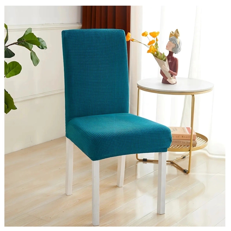 PACK X4 DE FUNDAS PARA SILLA ELASTICA AJUSTABLE TEXTURIZADA - AZUL - 4