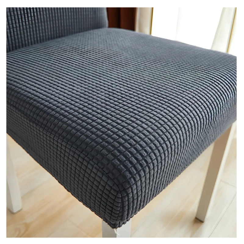 PACK X4 DE FUNDAS PARA SILLA ELASTICA AJUSTABLE TEXTURIZADA - GRIS - 2