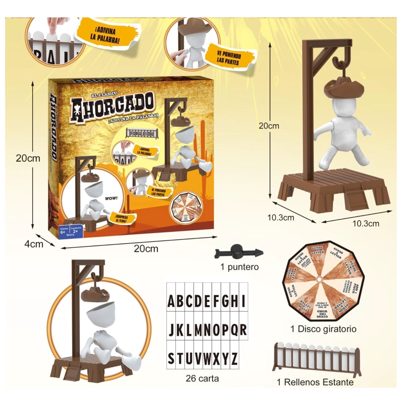 JUEGO DE MESA AHORCADO MAGNE TICO - ADIVINA LA PALABRA - 3