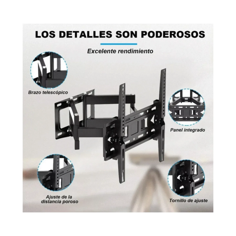 SOPORTE DE PARED ARTICULADO STARX PARA TV 40 A 80 - MODELO ST-800 - GRAN RESISTENCIA - 4