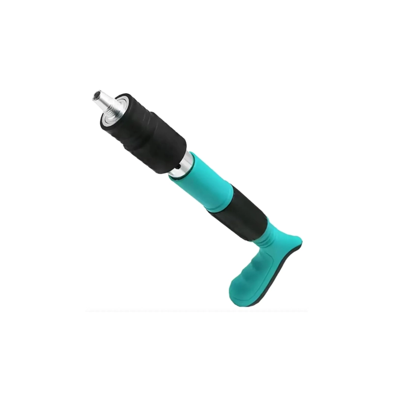 PISTOLA HERRAMIENTA REMACHADORA MANUAL FIJACION DE CLAVOS COLOR VERDE - 1