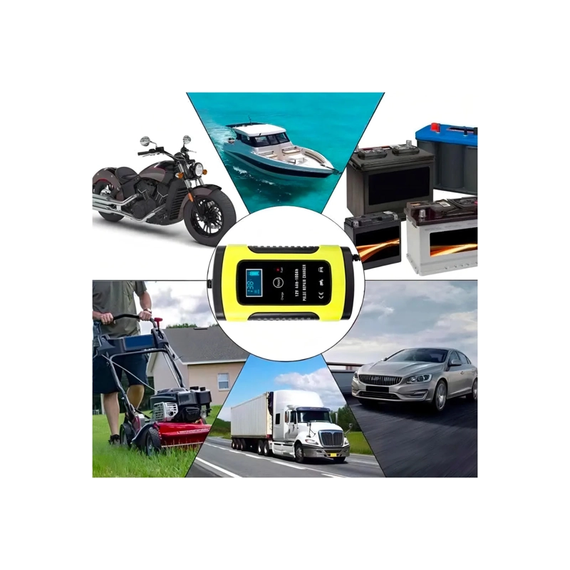 CARGADOR AUTO INTELIGENTE BATERIA 12V DE AUTO PORTATIL - 2