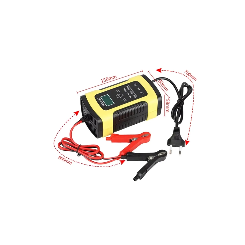 CARGADOR AUTO INTELIGENTE BATERIA 12V DE AUTO PORTATIL - 4