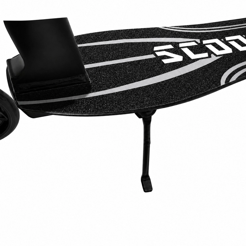 SCOOTER INFANTIL AJUSTABLE Y PLEGABLE RUEDAS GRANDES DE PU - NEGRO - 4