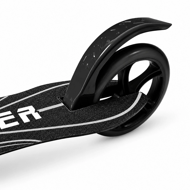 SCOOTER INFANTIL AJUSTABLE Y PLEGABLE RUEDAS GRANDES DE PU - NEGRO - 5
