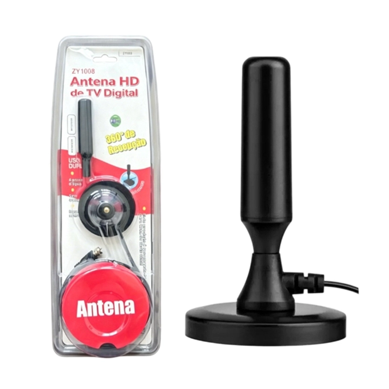 ANTENA DIGITAL HD TV INTERIOR Y EXTERIOR RECEPCION 360° BASE MAGNETICA - 6
