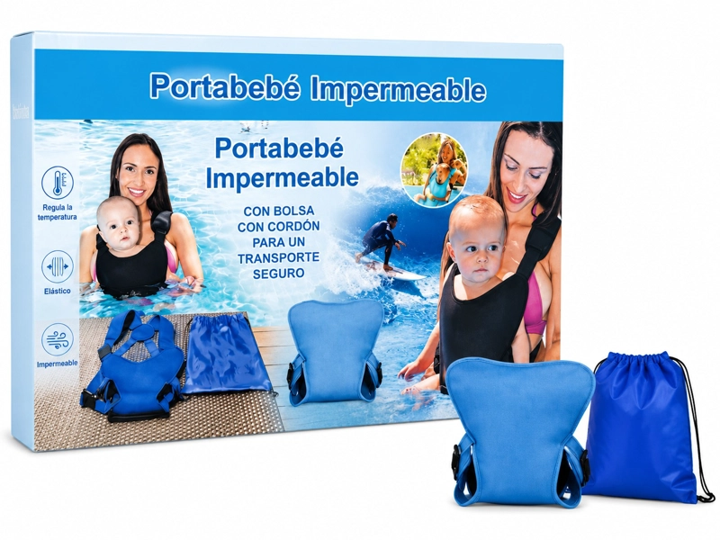 PORTABEBE S MOCHILA IMPERMEABLE PARA AGUA PISCINA Y PLAYA - 1