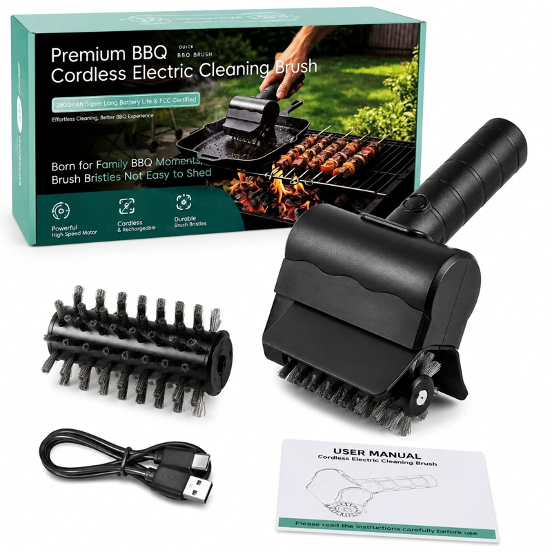 ESCOBILLA CEPILLO LIMPIADOR  PARA PARRILLA BBQ - 1