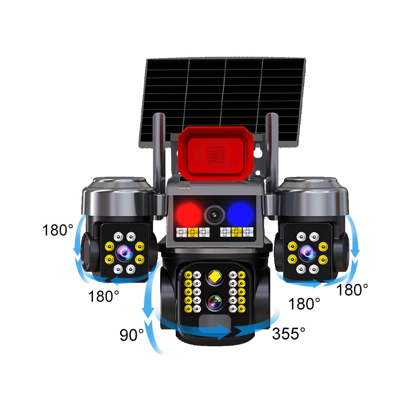 CAMARA DE SEGURIDAD SOLAR 12MP 4G 3 LENTES PTZ V380 PRO - 5