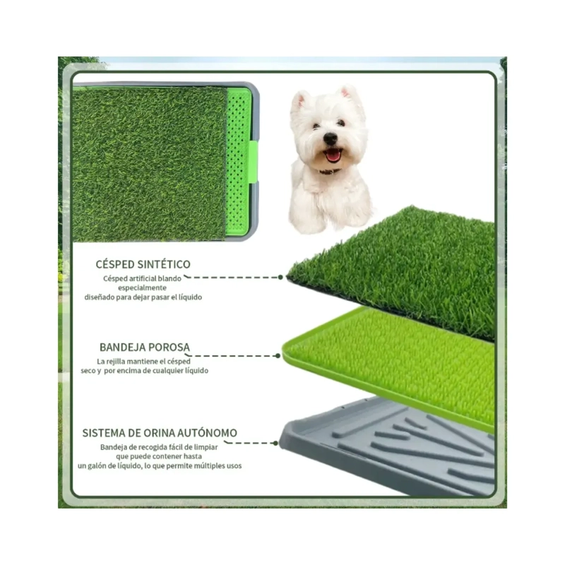 BAÑO TAPETE DE ENTRENAMIENTO PARA MASCOTAS  47X34X6 CM - 4