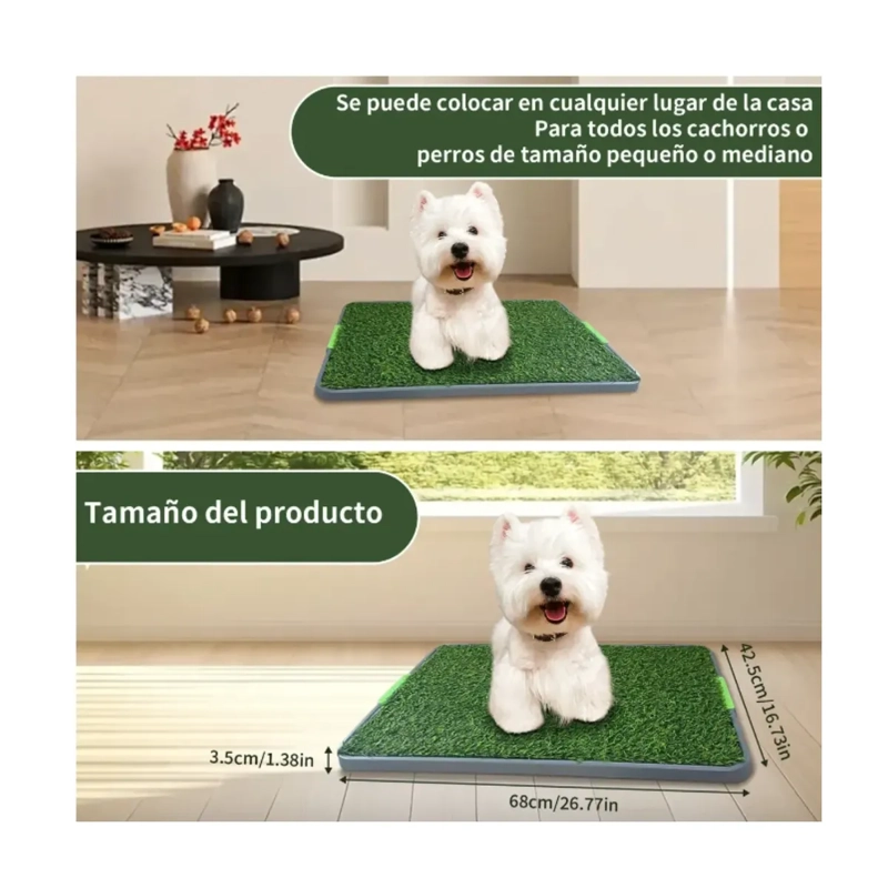 BAÑO TAPETE DE ENTRENAMIENTO PARA MASCOTAS  47X34X6 CM - 6