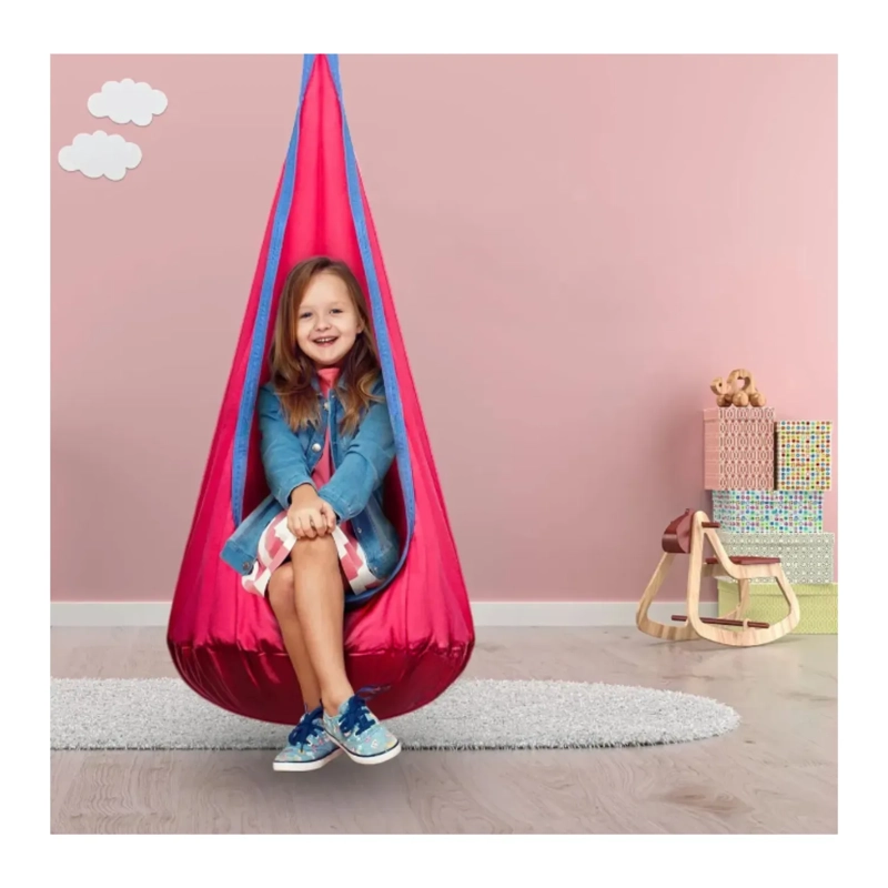 SILLA COLGANTE COLUMPIO SENSORIAL HAMACAS INTERIOR Y EXTERIOR COLOR ROSA - 1