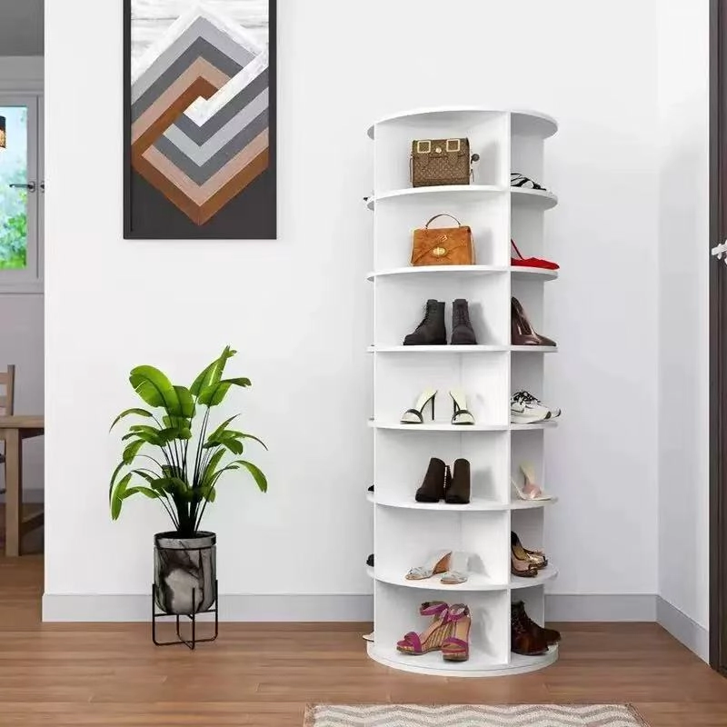 ZAPATERO GIRATORIO CILINDRICO 7 NIVELES 159.5CM ORGANIZADOR DE ZAPATOS/CARTERAS - 1
