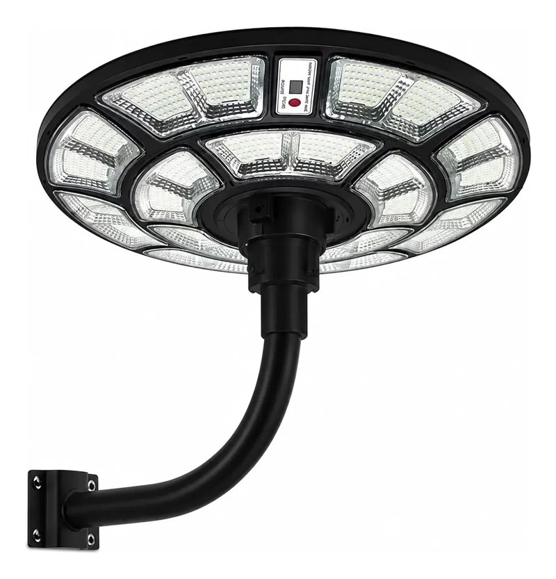 FOCO LAMPARA SOLAR TIPO CUPULA + BRAZO DE SOPORTE + CONTROL REMOTO 1000W - 2