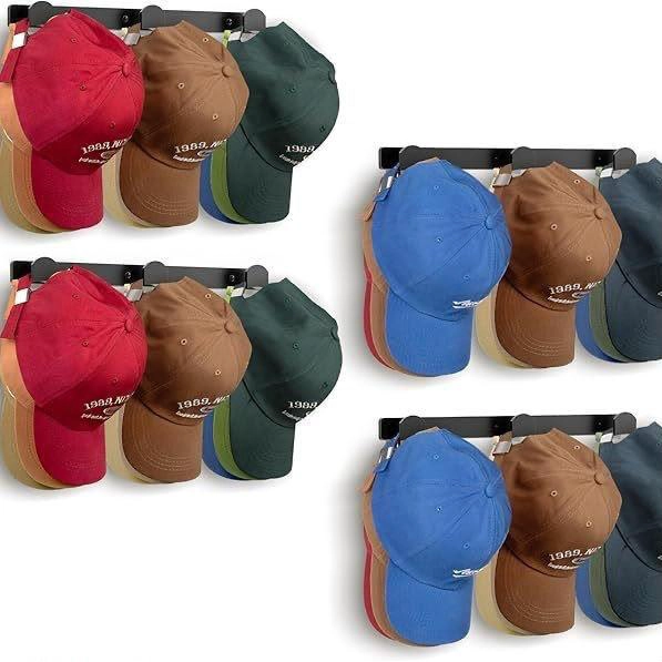 PERCHERO ORGANIZADOR DE PARED PARA GORRAS, JOCKEYS, MULTIUSO - 4