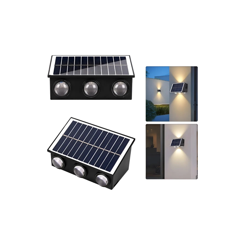 FOCO LUZ LED SOLAR EXTERIOR DE PARED PARA ESCALERAS Y JARDIN IP65 - 1