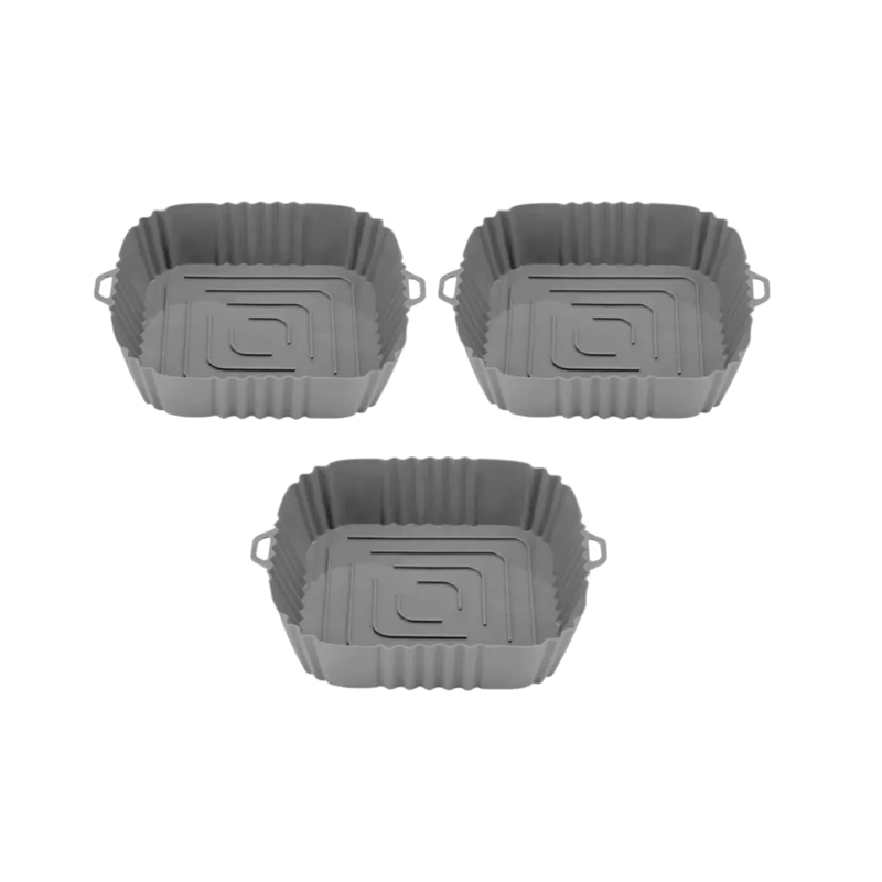 PACK 3 BANDEJAS SILICONA PARA AIRFRYER FREIDORA AIRE - 1