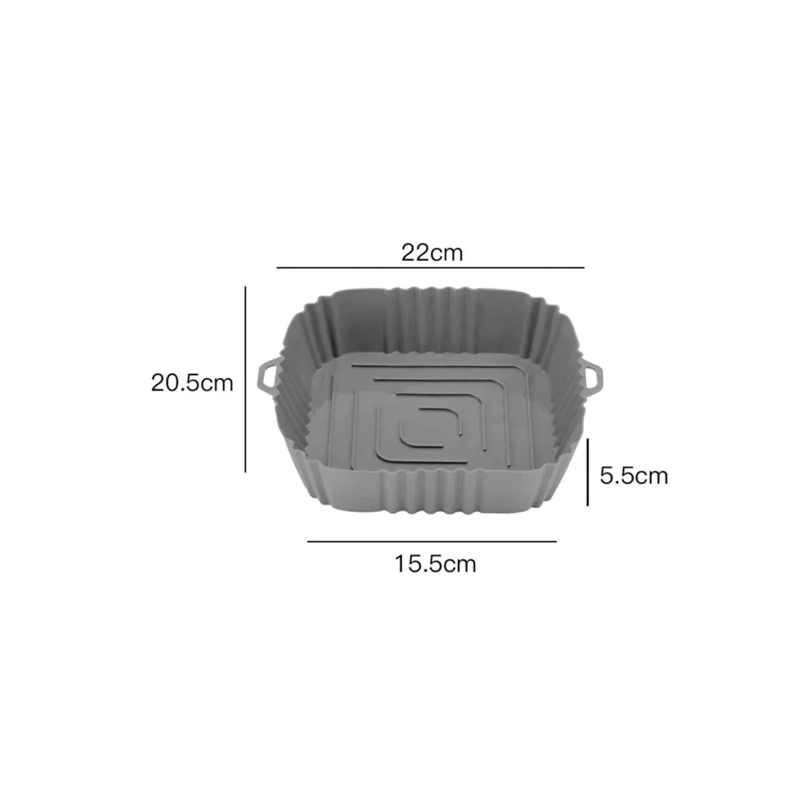 PACK 3 BANDEJAS SILICONA PARA AIRFRYER FREIDORA AIRE - 2